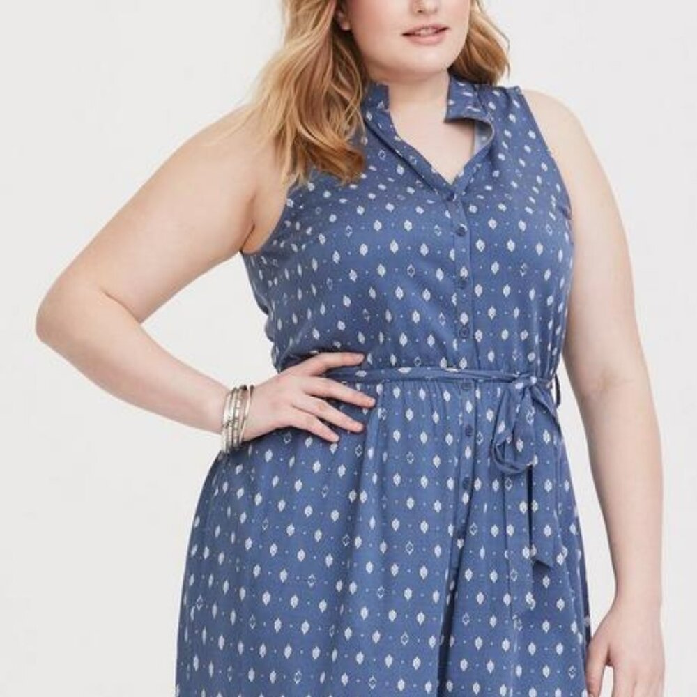 Torrid - Challis Button-Front Romper